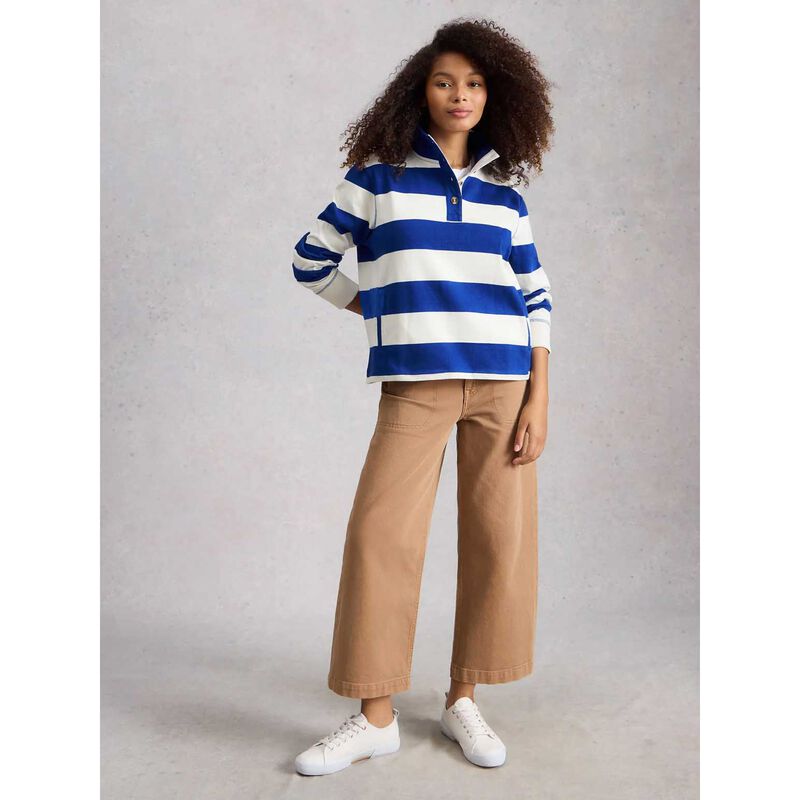 White Stuff Bobby Button Stripe Sweat image number 3